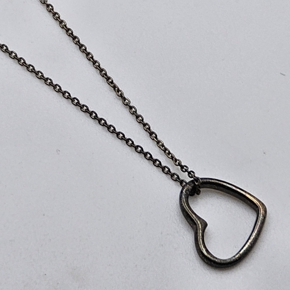 Sterling Silver 925 Necklace Chain And Heart Charm Pendant